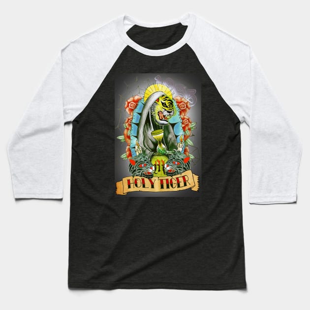 HOLY TIGER Baseball T-Shirt by miskel